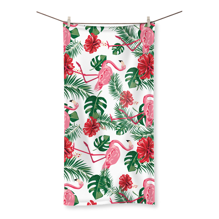 Flamingos N Palms Towel