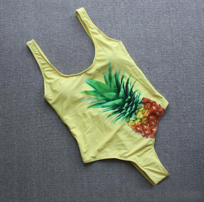 Pineapple Side One Piece Bathing Suit