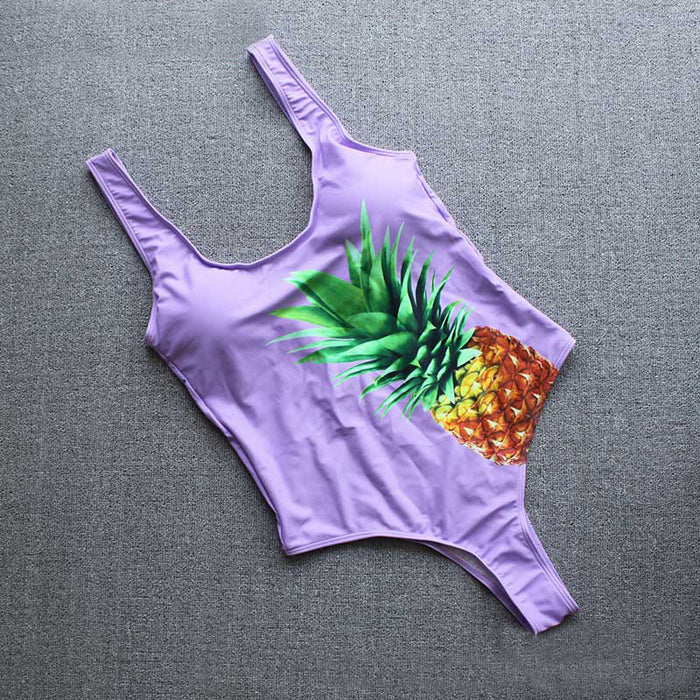 Pineapple Side One Piece Bathing Suit