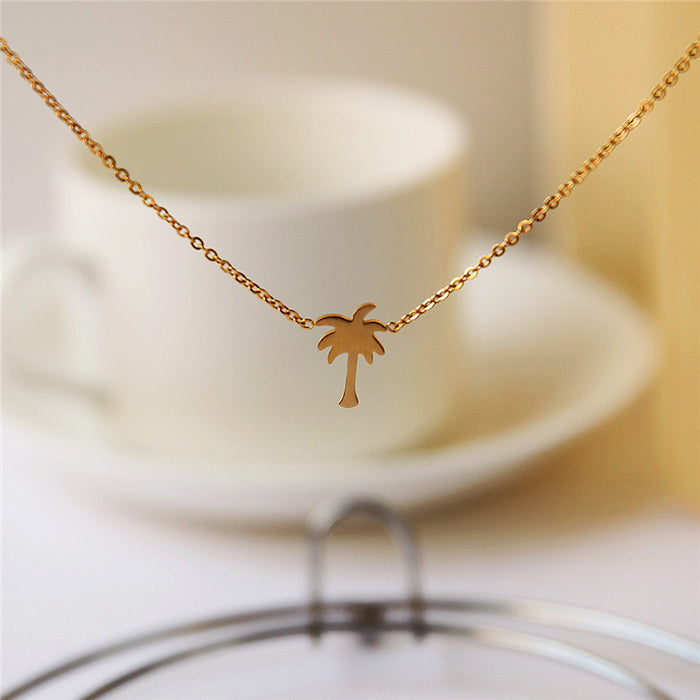 Palm Tree Necklace in Gold or Silver
