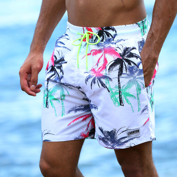Multi Color Palm Tree Board Shorts