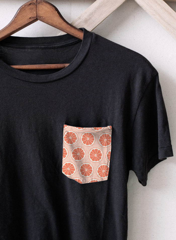 Grapefruit Slices Pocket T-Shirt